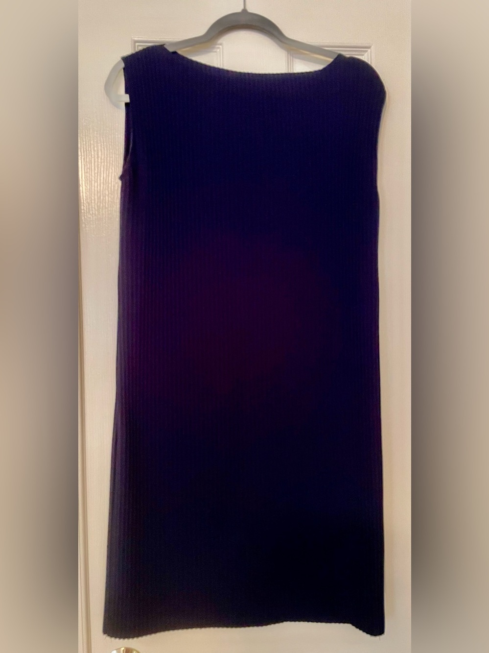 J. McLaughlin XS Navy Ribbed Knit Shift Dress Sleeveless Classic Resort